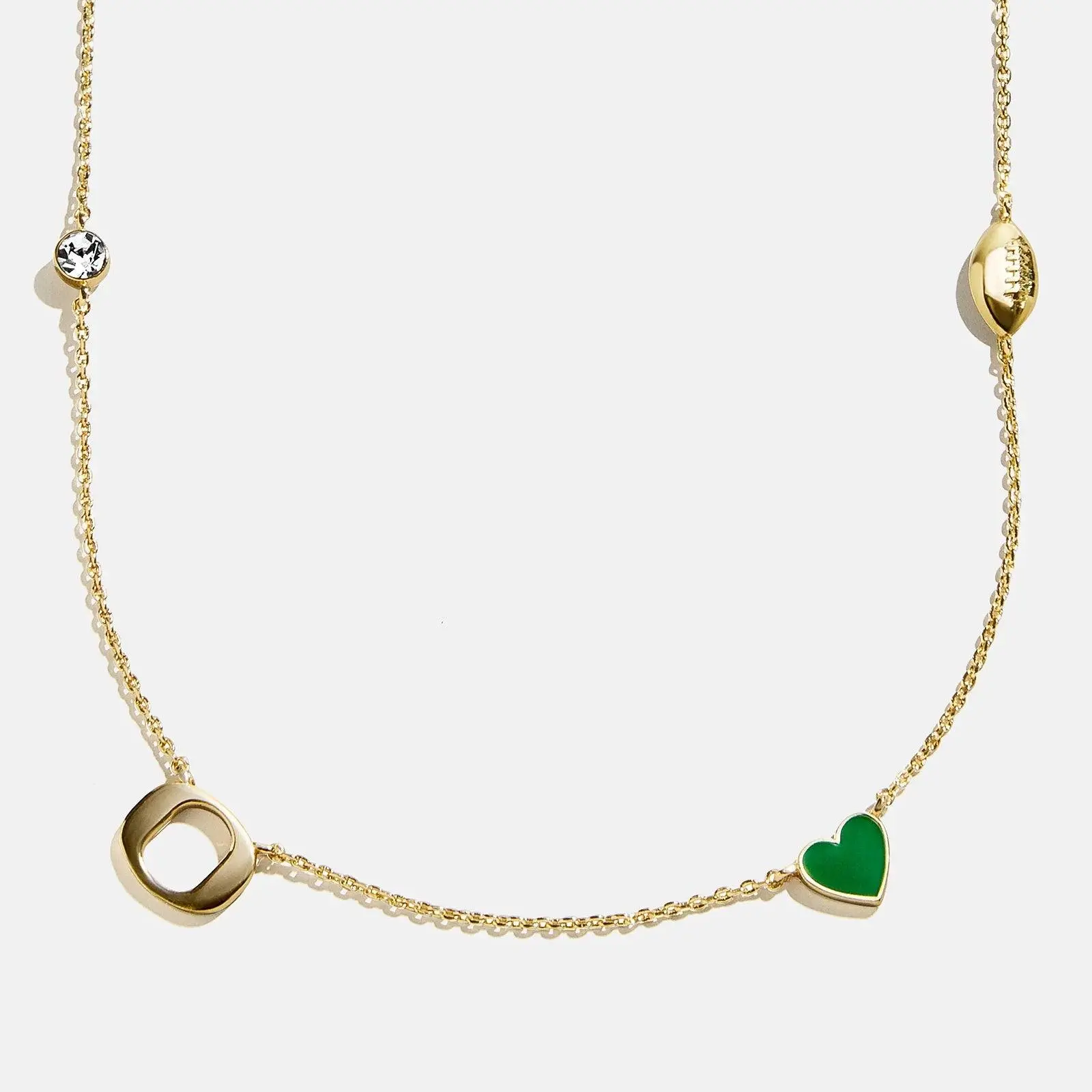 University of Oregon Spaced Charm Necklace - University of Oregon