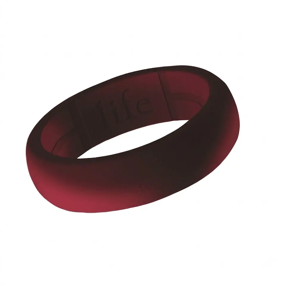 Life Rings- Silicone Rubber Ring- Maroon