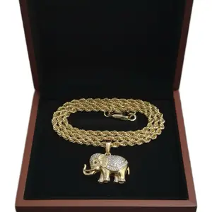 Gold Plated Elephant Necklace 18" Chain with Sparkling Pendant for Yo!