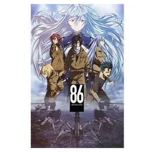 1pc Anime 86 Frameless Canvas Wall Art, 12x18inch Eighty Six Movie Poster, HD Modern Decorative Painting for Teens Bedroom, Living Room, Dorm Decoration, Anime Wall Art