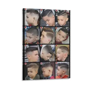 Barber Store Wall Art Kids Haircut And Fashion Men's Haircut And Haircut Wall Art Decor Poster
