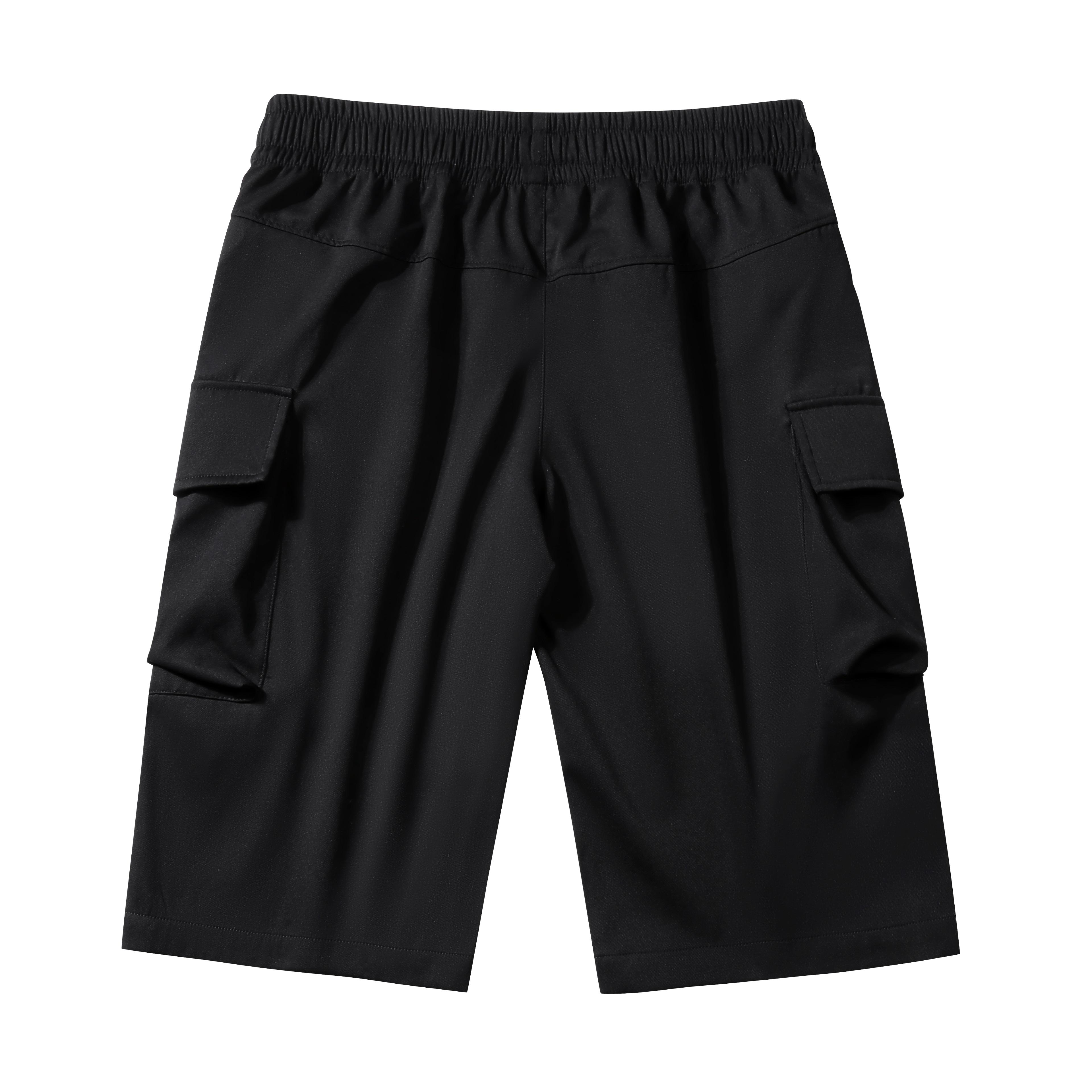 Men&rsquo;s 4-piece set of summer workwear shorts &ndash; stylish street-style casual Bermuda shorts, lightweight fabric, relaxed fit, large pockets, perfect for summer outdoor activities, beaches, vacations, casual wear, and can also be given as gifts., Activewear,,