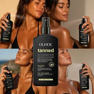 OUHOE Sun Tan Intensifier Dry Spray Oil 100ml | Deep Bronze Tanning Oil | Fast Natural Golden Tan | No Sunscreen Formula | Non-Greasy Fast Absorbing | Helps Achieve Deeper Even Tan | Even Streak-Free | Lightweight & Moisturizing