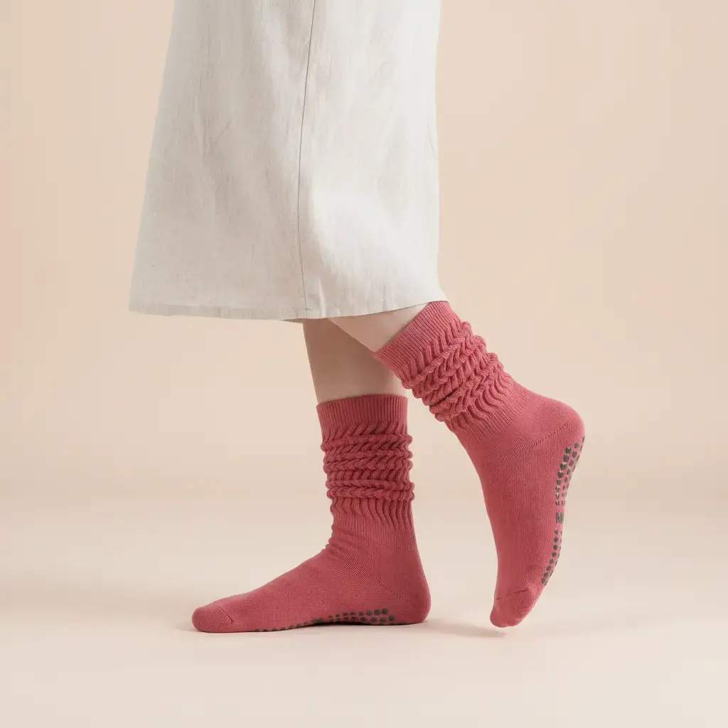 Women's Slouch Grip Socks Coquette Stretchy Comfy for Pilates & Barre3