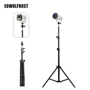 120CM Portable Projector Stand Retractable Universal 1/4 Screw Floor Tripod Stand Mount Porjector, Camera Traveling Products Adjustable Telescopic Stand Adjustable Mount Bracket