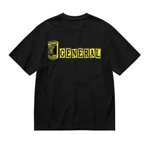 Dollar General Duffle Unisex Cotton Crew Neck T-Shirt - Black with Yellow Bold Logo & Geometric Print, Regular Fit Short Sleeve Casual Tee for Men & Women, Machine Washable, Allseason Apparel