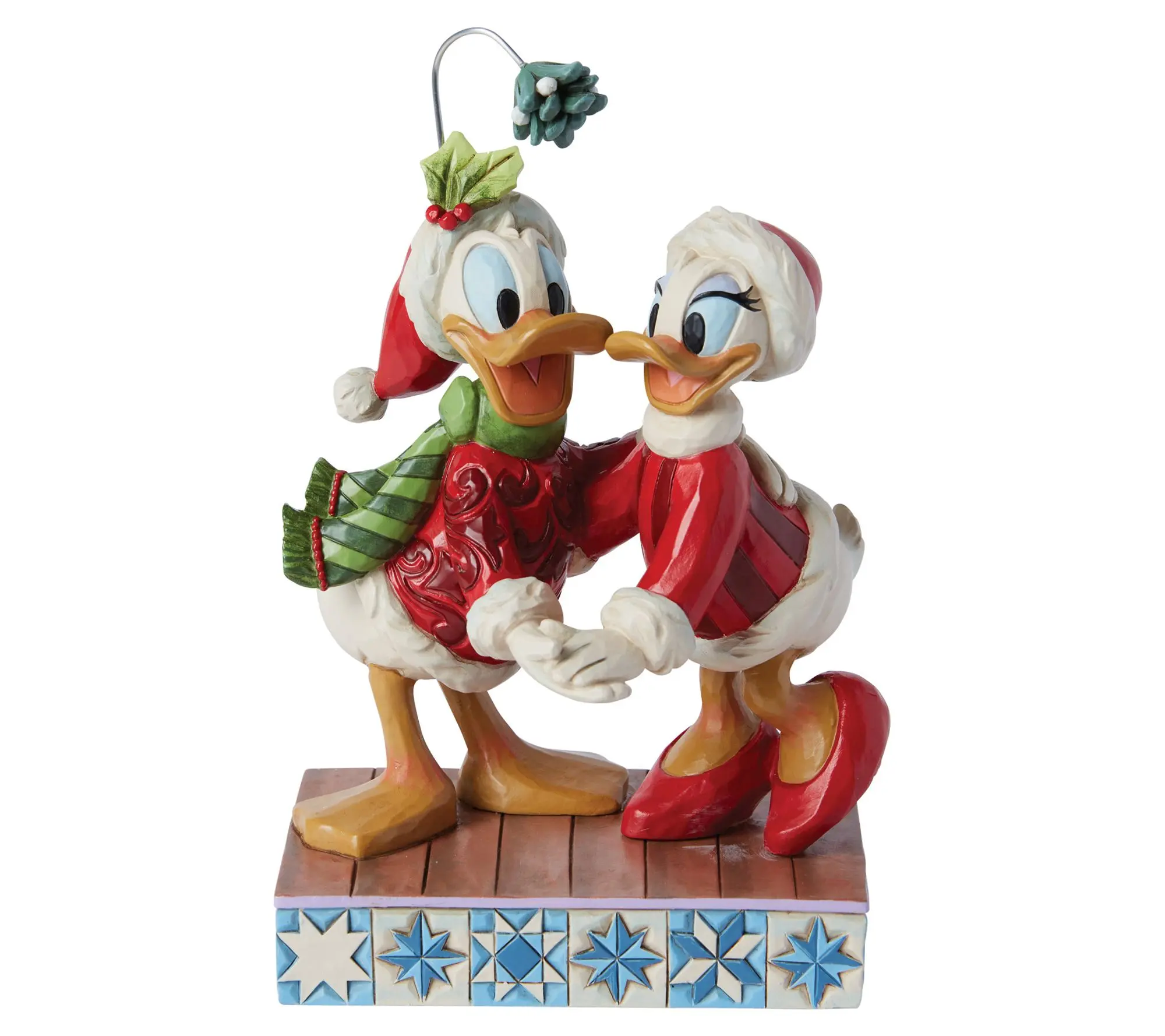 Disney Traditions Donald and Daisy Mistletoe Figurine
