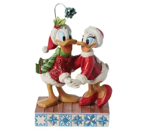 Disney Traditions Donald and Daisy Mistletoe Figurine