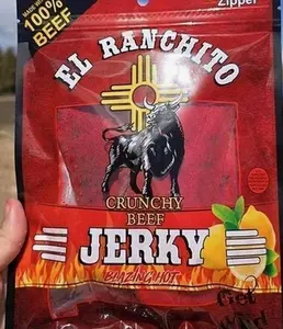 Blazing Hot NEW LOOK El Ranchito Crunchy Beef Jerky Net Wt. 2 oz