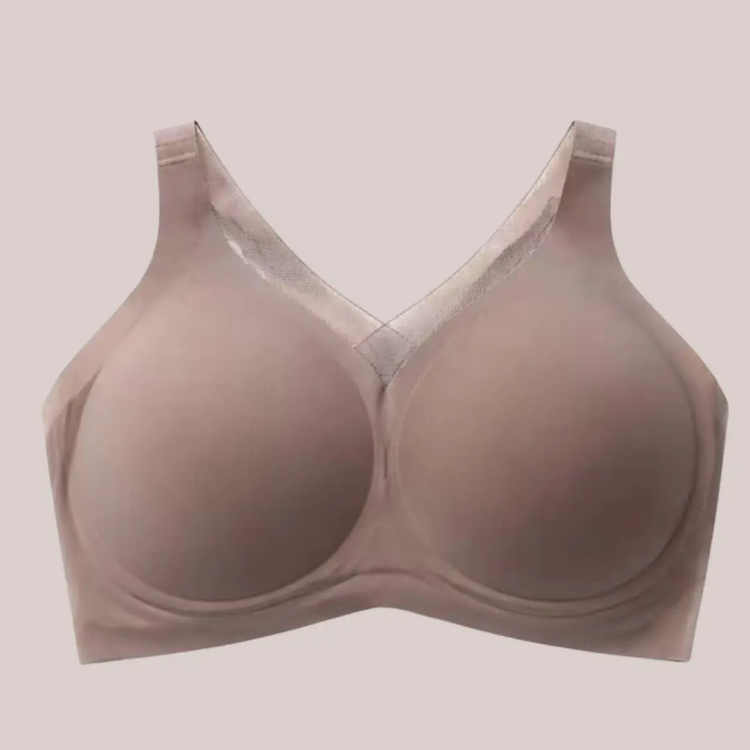 Women's Wireless Minimizer Bra - Elastized, Flexible, Casual, Buttery-Soft, Basic, Seamless, Full Coverage, Nylon-Spandex Fabric, Everyday Wear
