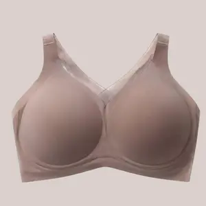 Women's Elastized Flexible Casual Buttery-Soft Everyday Wireless Minimizer Bra - Basic, Seamless, Full Coverage, Nylon-Spandex Fabric, Elastized Everyday Bras