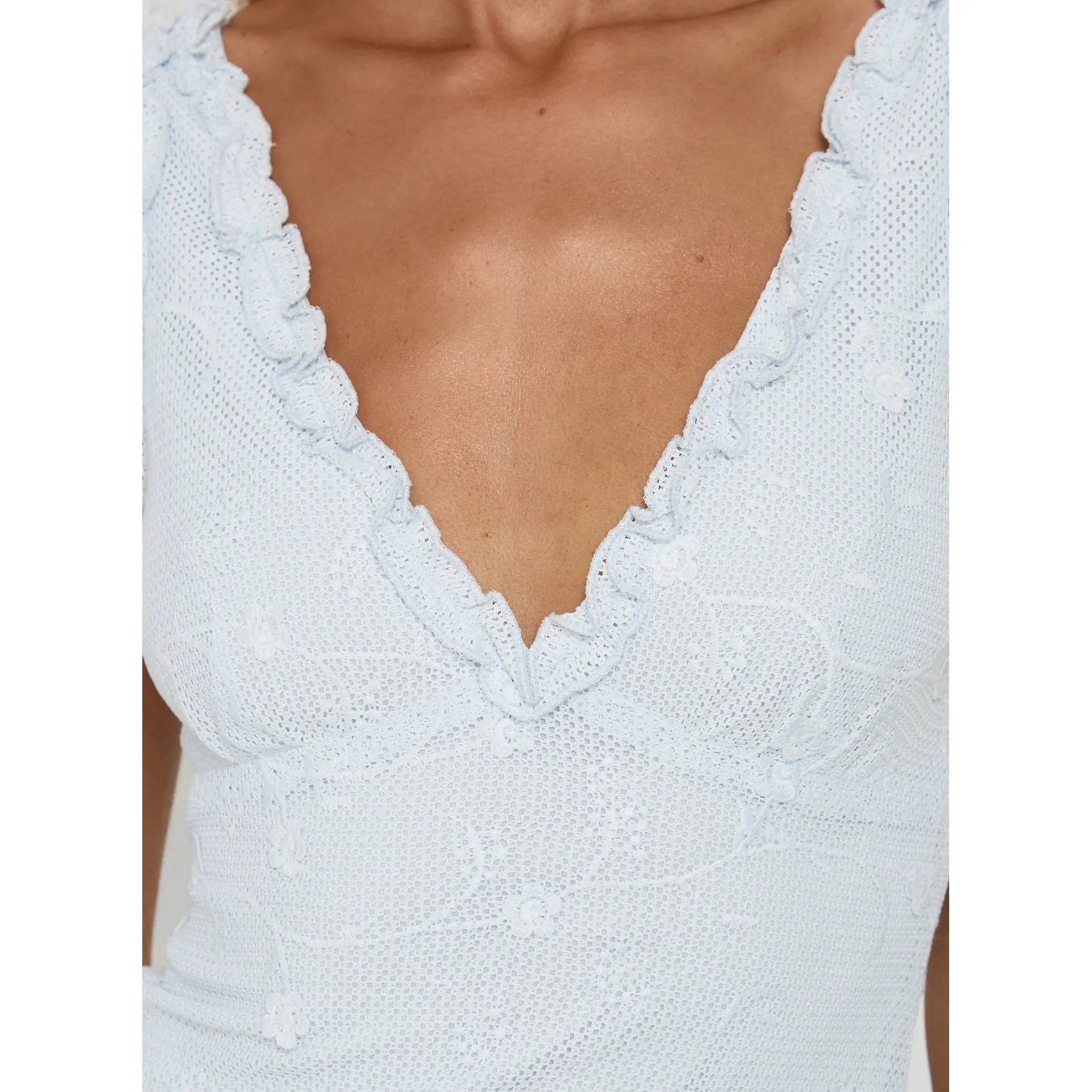 feeling alive tie back mini dress white Feeling Alive Tie Back Mini Dress Blue