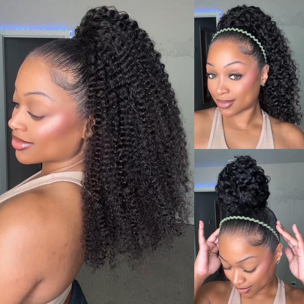 Megalook 250% High Density 100% Human Hair Burmese Curly/Afro Curly Ponytail With InvisiFit Drawstring Band Strap #Megalooknewarrivals Vacation Hair#WorldCup2026#gameday outfits#SummerWins #DealsForYouDays