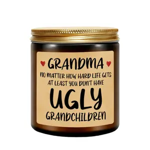 Grandma Gifts, Christmas Gifts for Grandma, Lavender Scented Soy Wax Candle, Grandmas Birthday Gift from Grandchildren, Granddaughter, Grandkids, Handmade, Scented Candles
