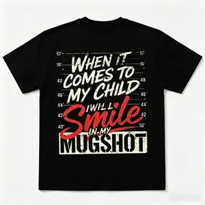 When it comes to my kids, I smile – My ID Photo T‑shirt.Cotton Unisex Streetwear Tee & Sweatshirt for Men, Perfect Husband Gift. Top Print Soft Classic