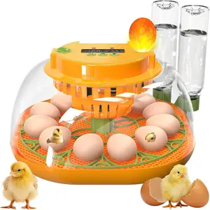 Incubators for Hatching Eggs, 12 Egg Incubator with Automatic Egg Turning and Humidity Control, Egg Candler, Auto Water Replenishment, Air Vent, for Hatching Chicken Duck Quail Goose Eggs