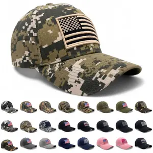 Baseball Cap American Military Flag Men Adjustable Army Tactical Camo Hat USA