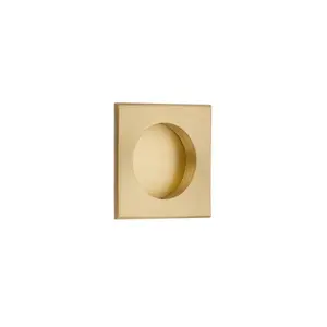 Emtek  Square Flush Pull, Satin Brass
