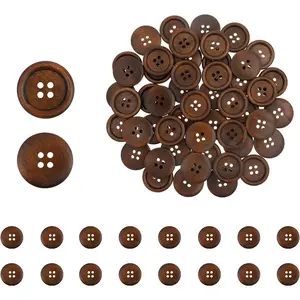 100 Pcs Wooden Buttons, 12.5mm 0.5 Inch 4 Hole Round Wood Sewing Button Craft for Shirt Sewing Pillow Covers Headbands Crafts Sewing Knitted Items,craft buttons,sewing buttons, handmade wood buttons