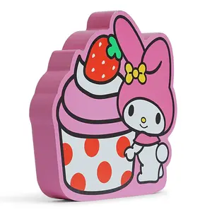 Sanrio My Melody Strawberry Cupcake Die-Cut Wooden Wall Art Sign | 7 x 8 Inches