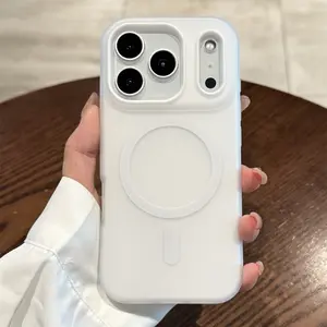 For Magsafe Magnetic Wireless Charging Silicone Jelly Colorful Case For  17 16 15 14 13 12 Pro Max 17 Protection Cover