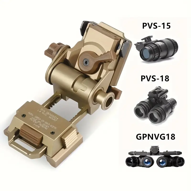 VASTFIRE L4G24 Tactical Camera Mount - Lightweight Aerospace-Grade Aluminium Mounting Platform with Quick Release for Night Vision PVS15/PVS18, Standard Mich Base, OPS Core Shroud, FAST Base Jump Helmet, NVG Dummy Accessories Camera Holder Alloy