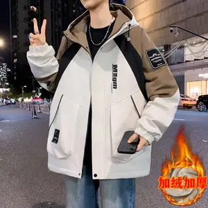 Qianlai Men's Jacket 2025 New Spring and Autumn Fleece Student Jacket Hong Kong Style Workwear Windbreaker