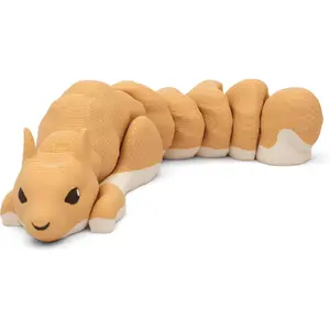 3D Printed Creature Flexible Animals - 6 Inches Fidget Animal for Desk Décor (Big Tail Squirrel)