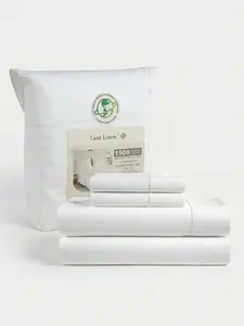 LANE LINEN Full Size 4-Piece Plain Luxury Egyptian Cotton Sheet Set - 1500 Thread Count 100% Cotton, 2 Pillowcases, OEKO-TEX Certified, Cloud-Soft, Durable Bedding