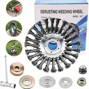 10 Inch Indestructible Steel Wire Grass Trimmer Head,Weed Eater Blades,Weed Wacker Head Attachments, Weed Eater Head,Weeding For Courtyard Roadside Corners