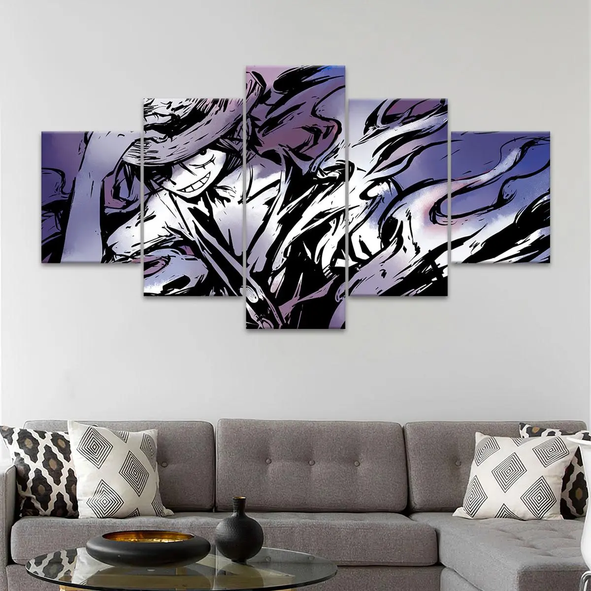 Cartoon Character Art Poster, 5 Counts Unframed Canvas Posters, Fashion Home Poster, Perfect Living Room Decor, Bedroom, Office, Corridor, Home Decoration, Ornaments