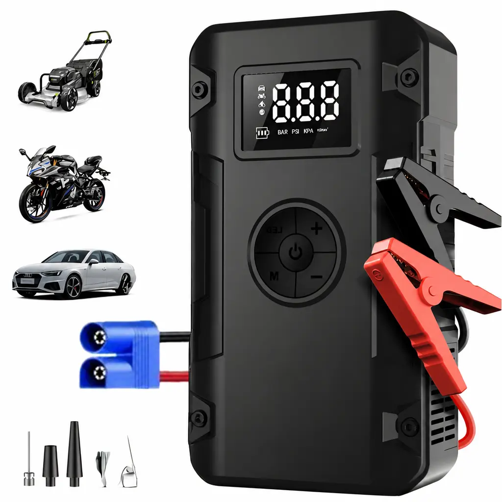 Jump Starter Power Bank Car Jump Starter Super Safe Car Battery Upgrade Booster with Wireless Charging Power Bank