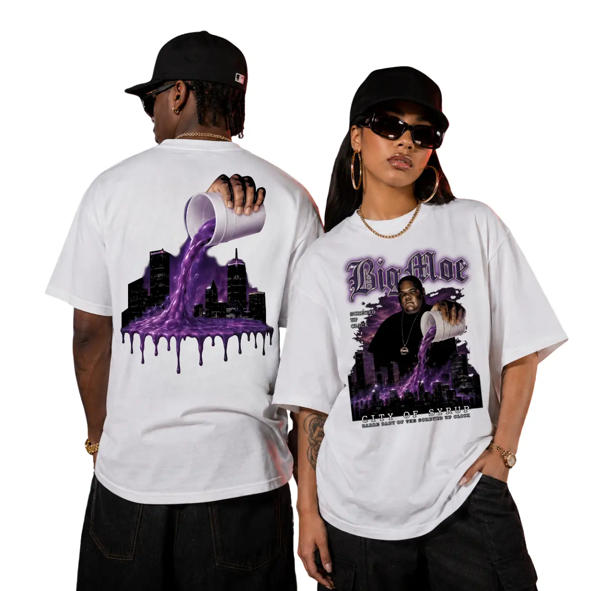 Vintage Purple City Hip Hop T-Shirt, Retro 90s Rap Graphic Tee, Urban Streetwear Unisex Shirt