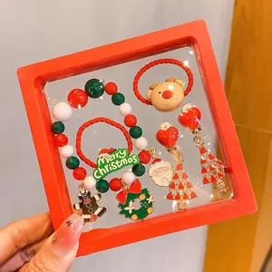 Christmas Bracelet Handmade bracelet colorful beaded bracelet  Christmas gift versatile jewelry children children's accessories