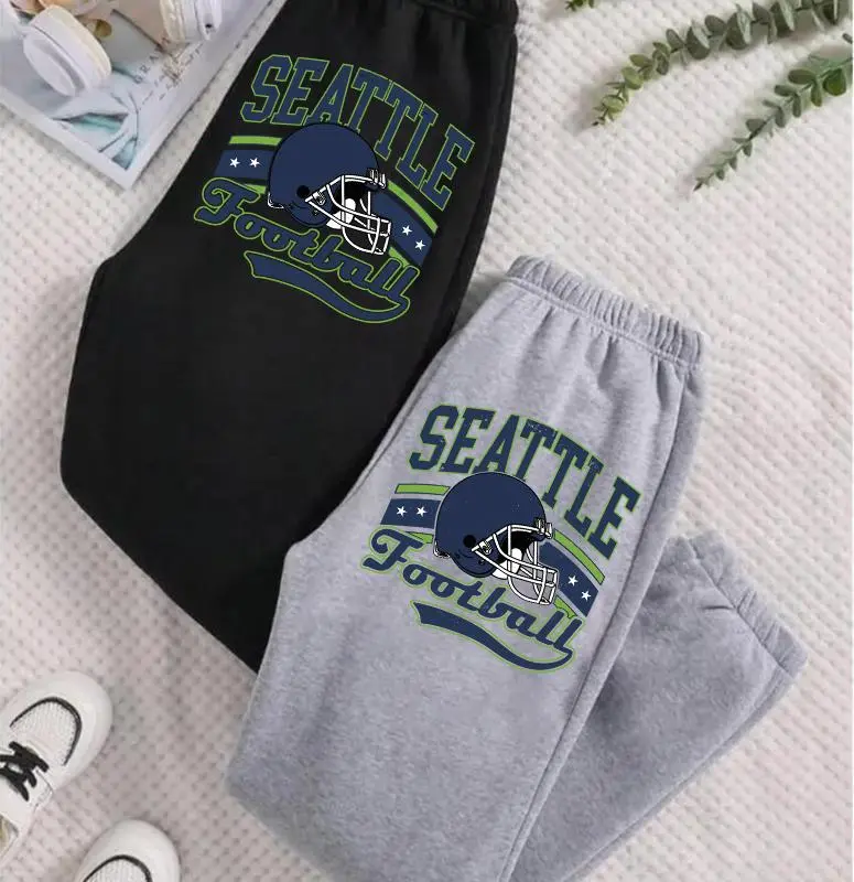 Vintage Seattle Football Sweatpants - Retro Fan Gift, Vintage Style Football Heavy Cotton Graphic Pants, Sunday Sweatpants, Gift For Him, Her, Birthday Idea, Top Clothing