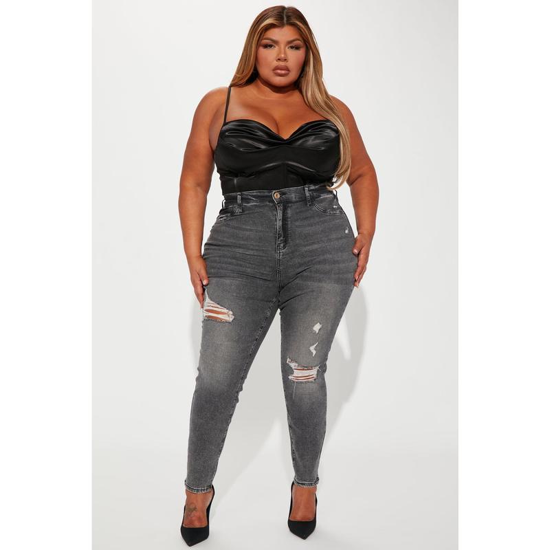 Living Life High Stretch Skinny Jeans - Black Wash