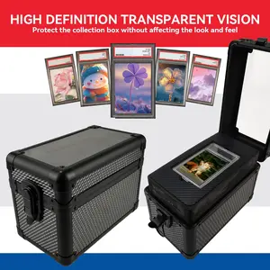 1pc Dual-Tier For PSA CGC Graded Cards Storage Case with Clear Lid, Professional Organizer Trading Card Slabs For PTCG TCG Sports Baseball Basketball Football Star Cards Slabs, Card Collections, Ideal Protective Case (Not Include Cards)