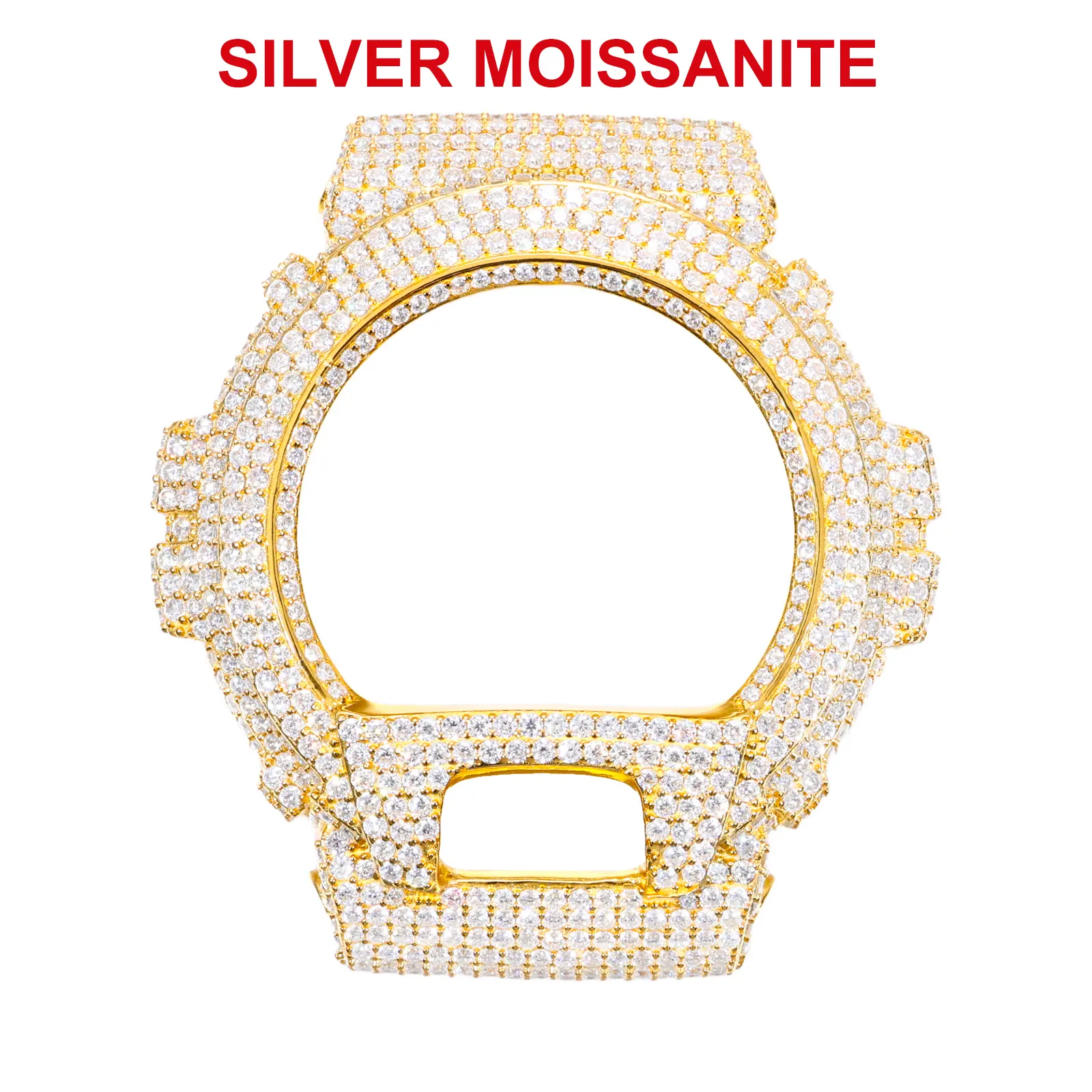 Sterling Silver Moissanite-Golden