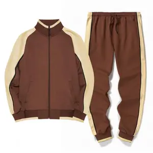Men’s long-sleeve plus-size two-piece sports casual tracksuit