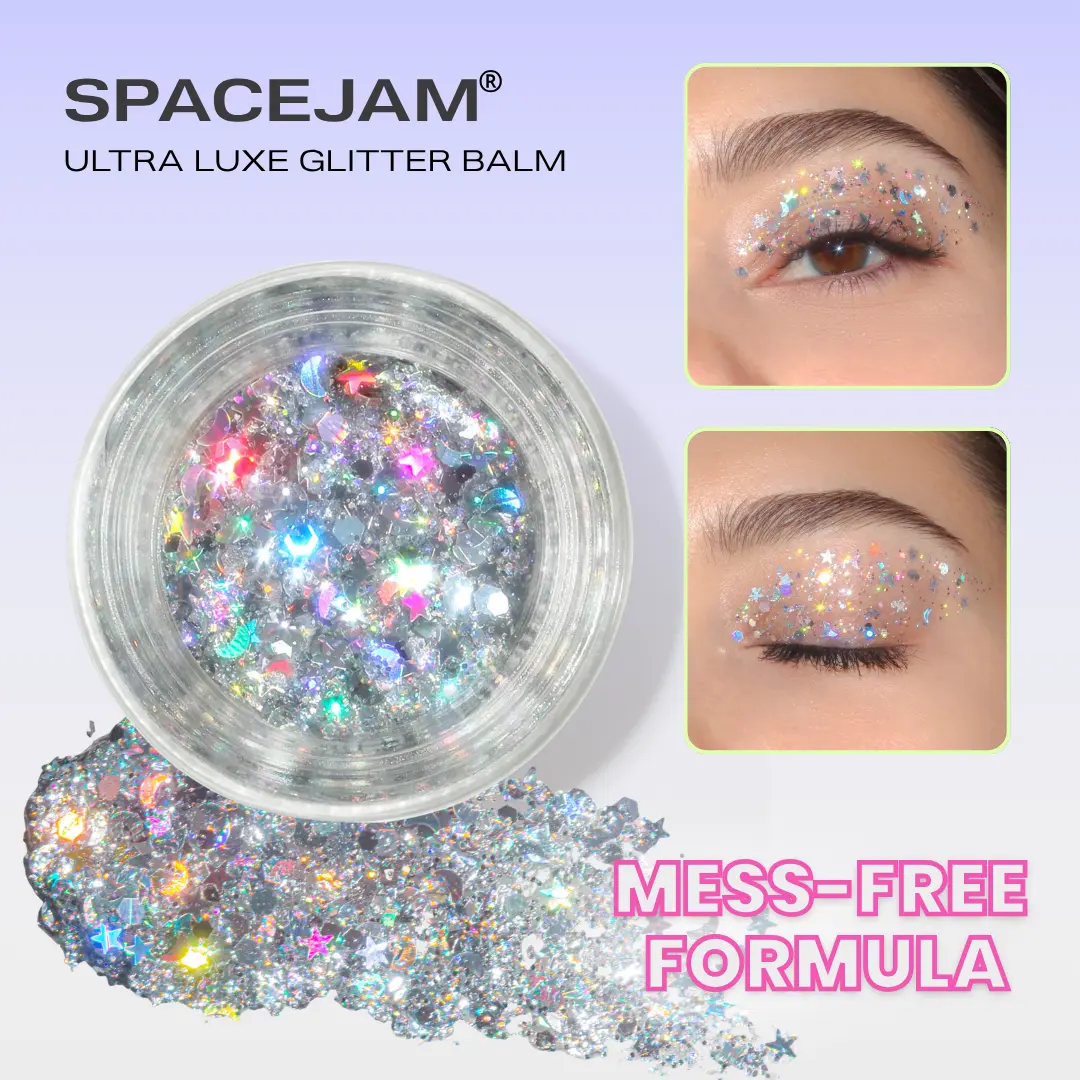 Lemonhead LA SPACEJAM Pro-Grade Luxe Cosmetic Glitter Balm for Eyes, Face & Body | Ready-to-Wear Glitter Blends, No Fallout, Longwear, Designed by Pro Makeup Artists (Pro & Mini Sizes)