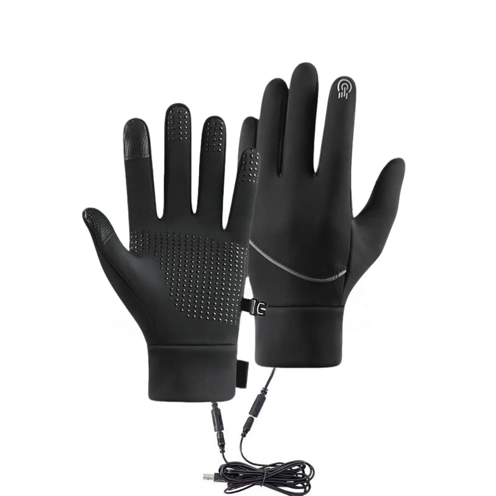 Outdoor Sports USB Heated Gloves, Thermal Full‑Finger Hand Warm Accessory with Anti‑Slip Grip, Durable Winter Warm Gear for Cycling, Hiking, Skiing, Driving, Suitable for Adult Men & Women Cold‑Weather Daily Use