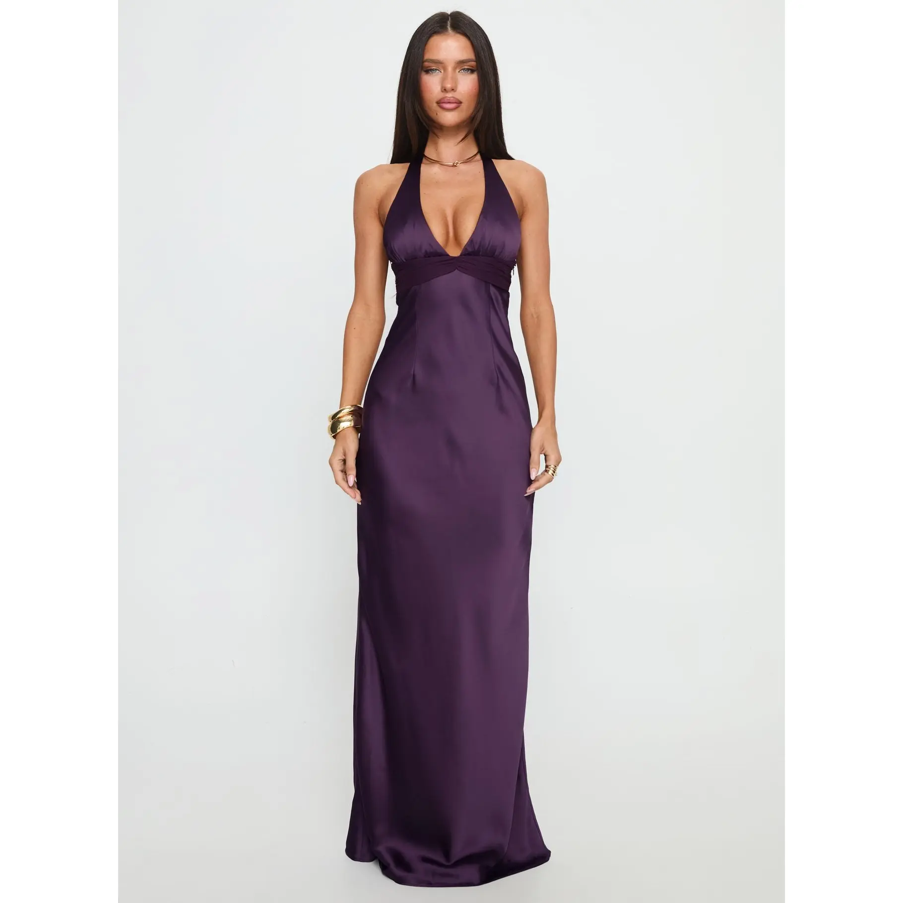 Odyssa Halter Maxi Dress Purple - TikTok Shop Odyssa Halter Maxi Dress Purple - TikTok Shop