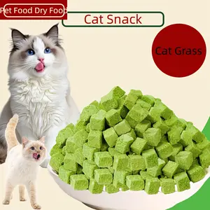 Freeze-Dried Cat Grass & Chicken Treats - Digestive for Cats, All- Nutritional Topper, -to-Feed Granules Suitable for All Cat Owners ()