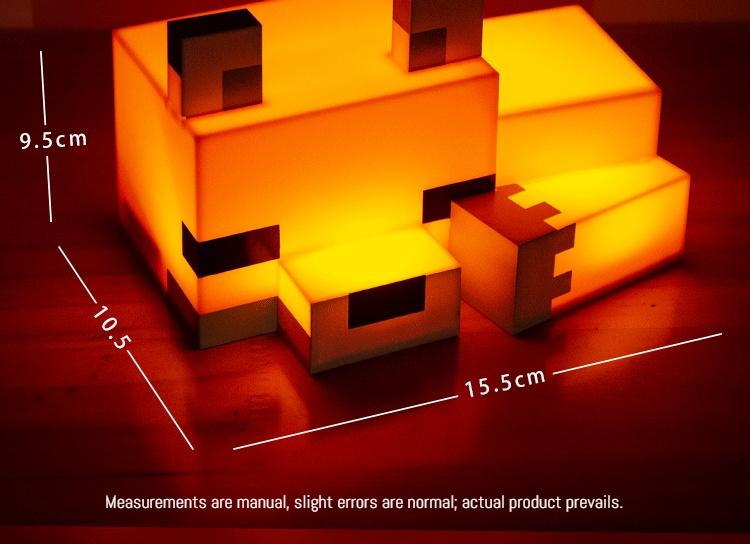 Cute Fox Design Decorative Night Light Soft Orange Glow Ideal for Gaming Room Playroom and Bedroom Best Friend Gift Ideas