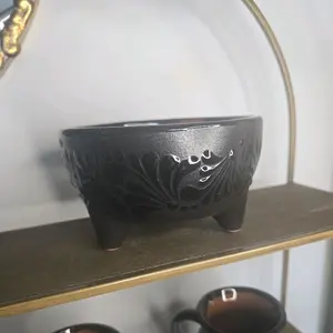Black Molcajete Bowl- Medium