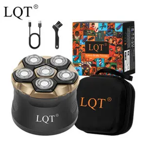 Head  for Bald Men:  hair clipper Upgraded Detachable Head  - Electric Razor for Men - 6D LED Display Rechargeable Shaving Grooming Kit with Type-C Charge (balck and blue) With Gift Box & Storage Bag electrix