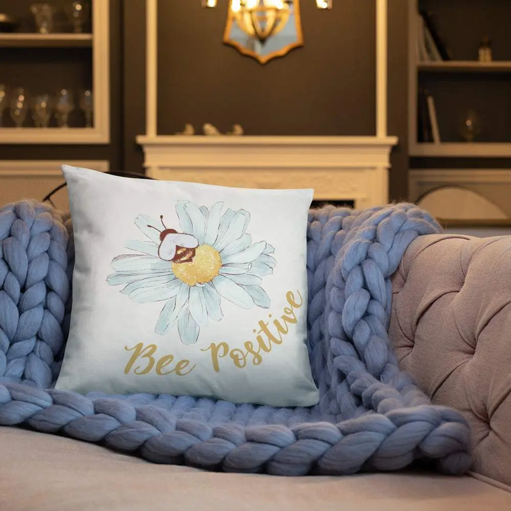 Bee Positive Basic Pillow