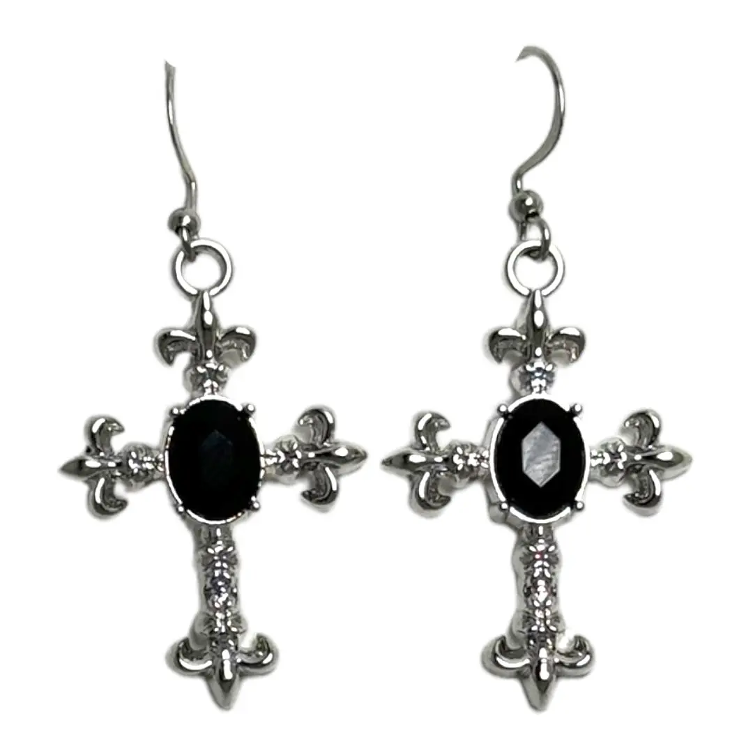 Heavenly Dreamz Handmade Earrings Stainless Steel/Alloy Tarnish Resistant Cross Earrings for Women Durable Edgy Style