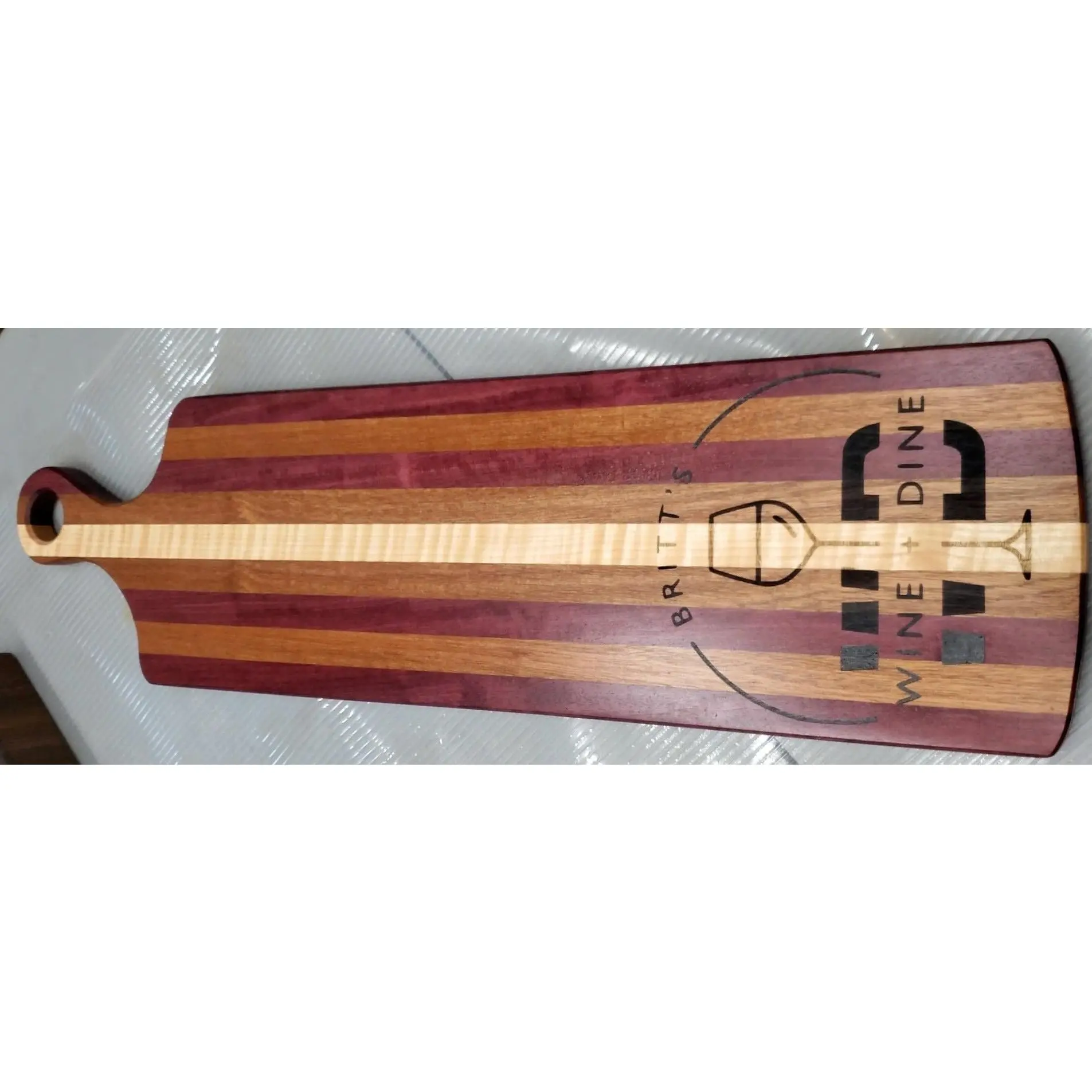 Purple Heart, Sapele, and Maple Charcuterie Board
