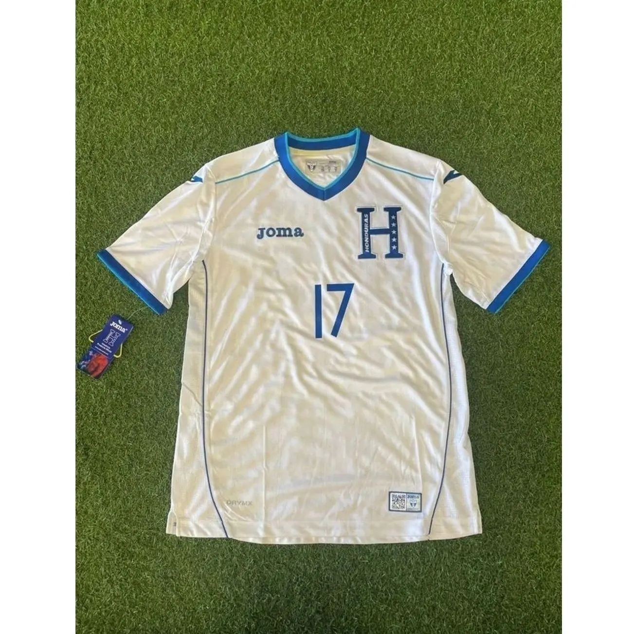 Joma Honduras Mens' Home Stadium AOP Jersey 14/15 Rodriguez #17 Small - White/Blue Z7B IZD A6C